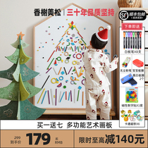 Solid Wood Children Magnetic Drawing Drawing Board Small Blackboard Home Wall-mounted Wall Baby Graffiti Board Children Room Painting Whiteboard