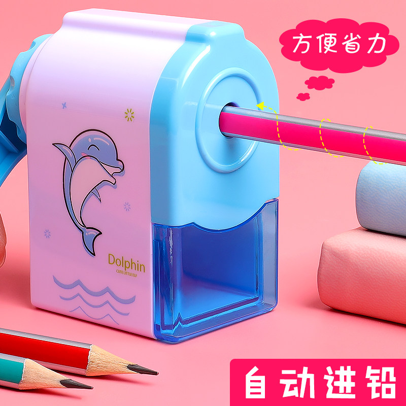 转笔刀卷笔刀削笔器机铅笔刀女孩手摇铅削笔刀自动进铅手动钻笔刀儿童小学生用铅笔刨旋绞修剥笔机正品旗舰店_虎窝淘