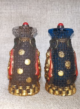 古玩杂项收藏琉璃摆漆器盒内装琉璃鼻烟壶文玩装饰摆件老物件