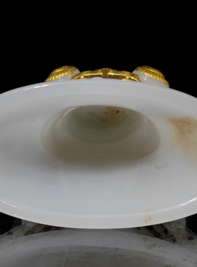 做旧古玩杂项岫玉仿古玉石玉器羊头花瓶雕刻饰品兽杯龙尊摆件