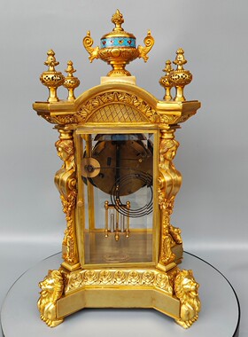 钟表纯铜欧式古典发条座钟报时壁炉玄关条案台钟仿故宫欧洲立钟