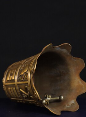 古玩纯铜八宝铜铃铛摆件平安钟家居门饰八仙器铜钟大音量家居门庭