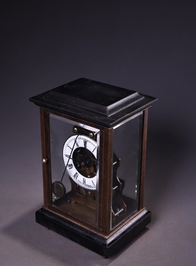 古玩收藏纯铜古典座钟摆件家居装饰品办公室桌面摆设工艺品