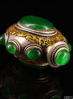 老物件镶嵌鼻烟壶古玩杂项