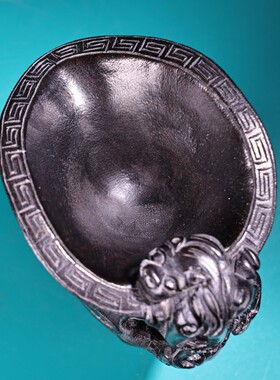 古玩收藏牦牛角雕西角爵杯龙纹杯吉祥如意老角雕茶杯老角杯