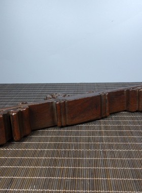 古玩杂项木器老货民间收藏老旧物件花梨木精雕细琢山子笔架摆件