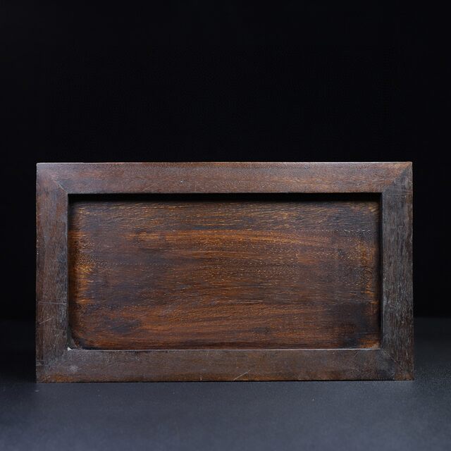 Antique antique Burmese rosewood carved unicorn drum lid storage box solid wood dragon pattern storage box official box ornaments