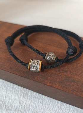 国风复古做旧转运珠桶珠手链