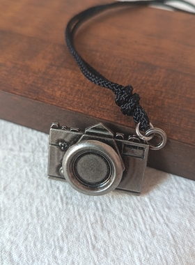 复古相机吊坠项链编绳长款项链