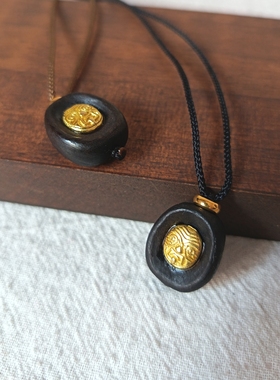 檀木镶嵌扎基拉姆项链毛衣链