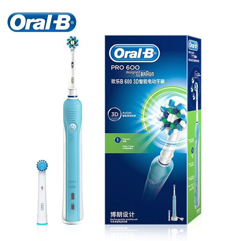 OralB/欧乐B600 3D智能电动牙刷感应式充电德国进口官方正品-图1