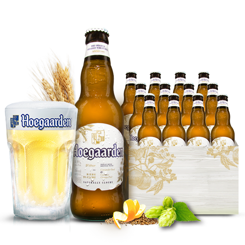福佳旗舰店Hoegaarden福佳比利时风味精酿小麦白啤酒330ml*12瓶整箱装.3