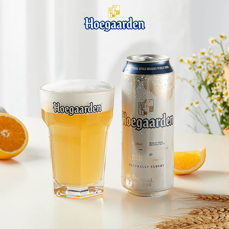 福佳旗舰店Hoegaarden福佳比利时风味精酿小麦白啤酒500ml*18听罐装整箱.2