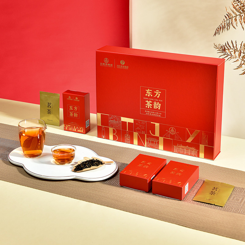 川红茶业特级工夫红茶非遗浓香茶叶东方茶韵礼盒120g多买多送