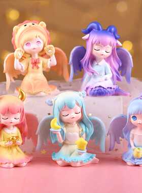 十二星座系列盲盒可爱女孩手办办公室桌面树脂小摆件创意礼品