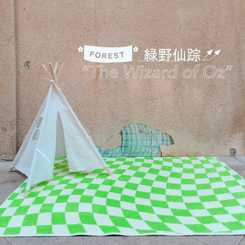 屋颜icarpets/中古摩洛哥棋盘格地毯客厅少女ins卧室紫色格子床边 - 图1