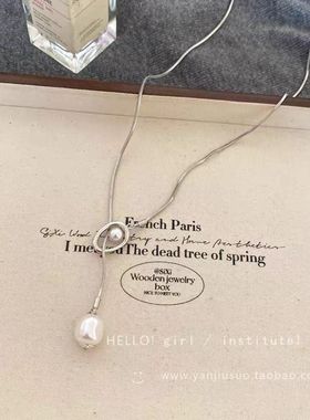 秋冬复古珍珠项链女款
