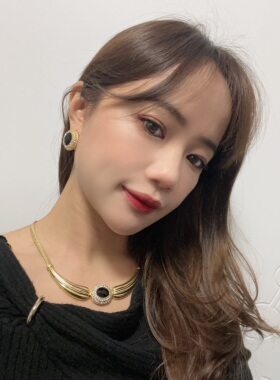 女复古黑色宝石水钻耳钉项链包邮