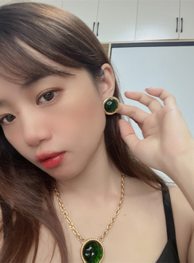 女夸张复古耳钉项链包邮