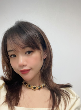 女中古款黑金珐琅手链项链包邮