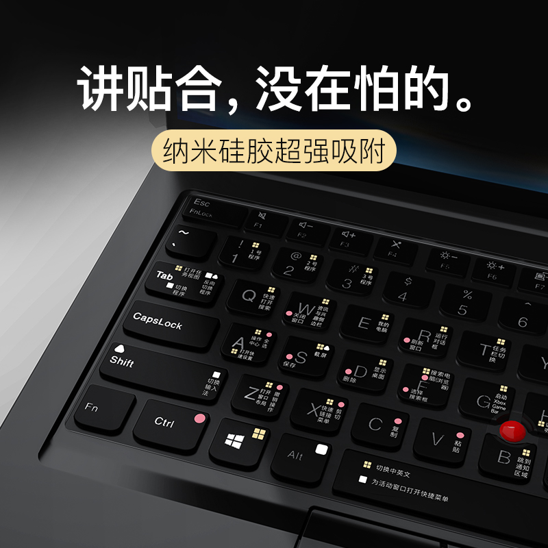 适用2023款联想ThinkPad E14键盘膜x1carbon快捷键T14p笔记本e16电脑X13功能P17保护膜P16s 隐士除尘罩E490全 - 图0