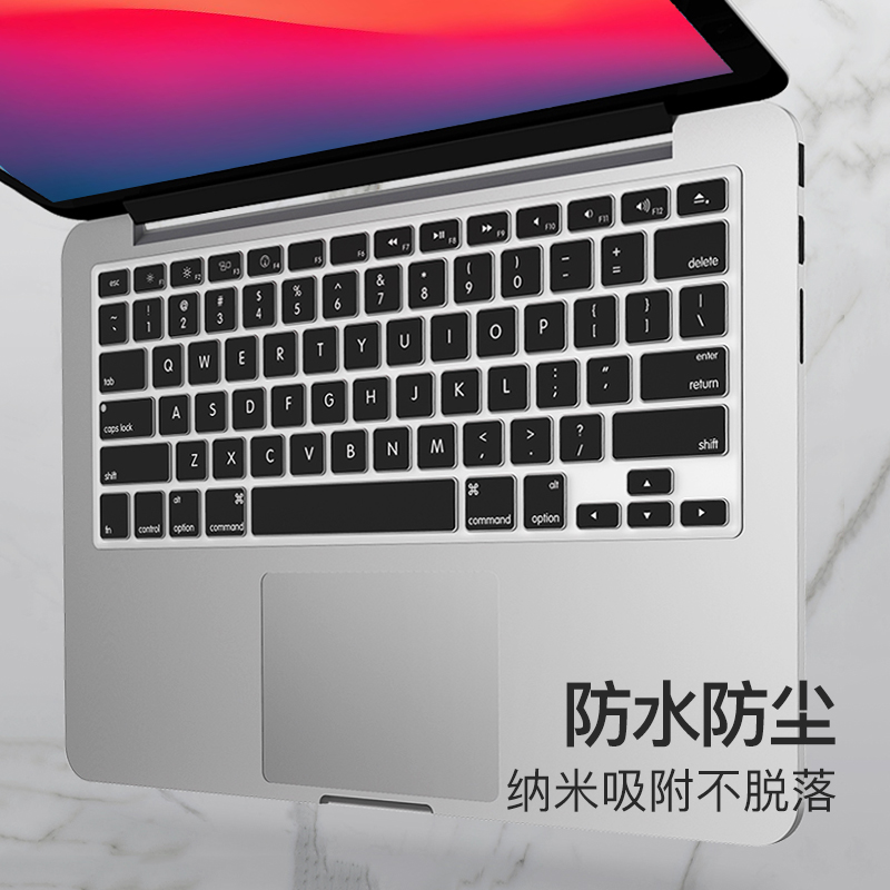 适用于MacBook键盘膜Pro14寸16电脑Air13笔记本2023苹果Mac键盘M3贴Air15.3防尘M3macpro保护膜2022薄M1透明-图2