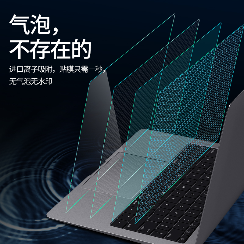 适用于MacBook Pro14屏幕膜Air13全屏16寸M1苹果2023款Mac笔记本M2Pro贴膜macpro钢化膜15护眼12电脑2022高清 - 图1