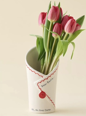 出英国 Dear Bestie Vase 信封花瓶浪漫情书 花瓶收纳桶礼物 高20