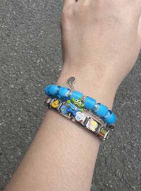 HK玩具总动员模块手链滴釉拼接单颗原创设计闺蜜情侣女生日礼物