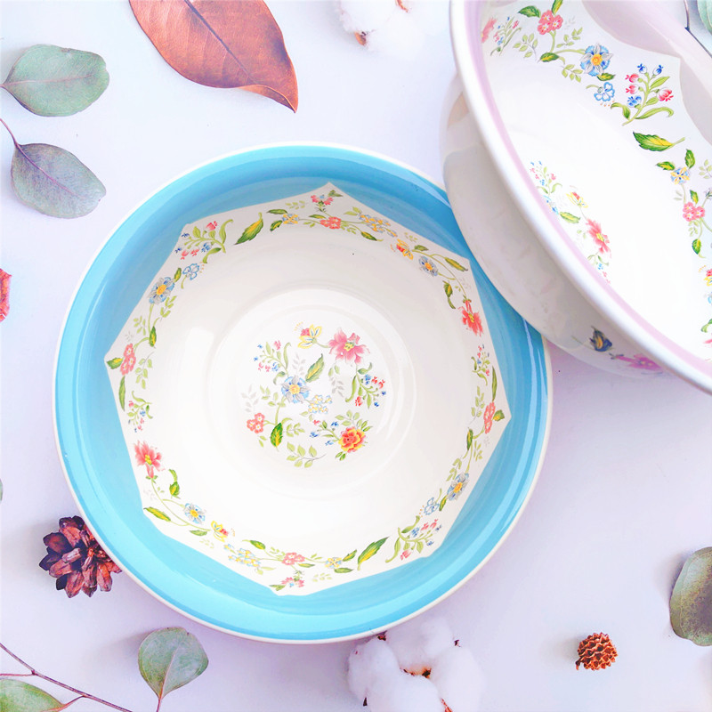 厚实搪瓷汤盆 家用汤菜盆 沙拉盆水果盆洗菜盆可加热耐高温釉下彩,淘宝优惠券,粉丝福利购,淘宝优惠卷