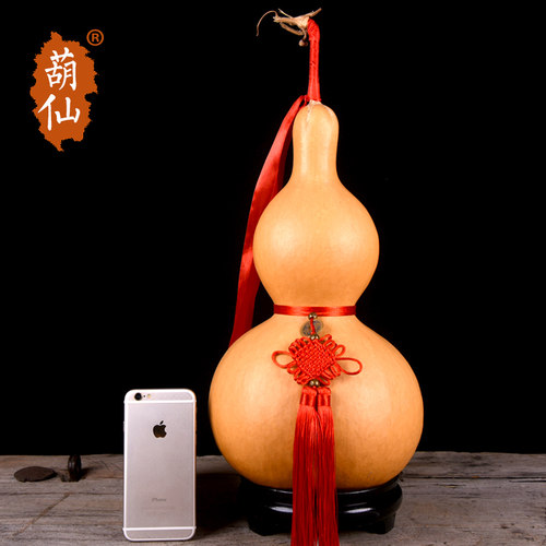 葫仙天然特大葫芦摆件烙画烫画雕刻家居客厅玄关挂饰真葫芦工艺品 - 图0