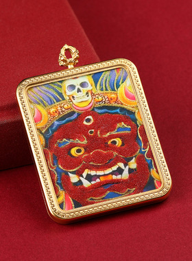 半手绘矿砂描金唐卡拉萨