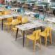 School employee company canteen slate table and chair combination