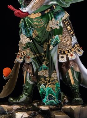 武圣关公神佛像武财神纯铜镶宝客厅居家关圣帝君关羽中式供奉摆件