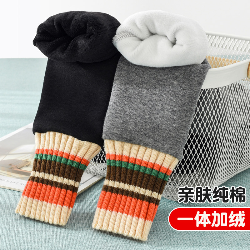 儿童女童加绒裤子秋冬季绒冬装裤子 北极绒哈易裤子