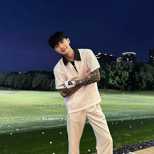 斌子同款假两件短袖polo衫男款夏季痞帅高级感t恤设计感正肩半袖 - 图3