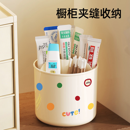 旋转药膏收纳盒分格管状药品乳膏整理神器桌面条状软膏药物置物架 - 图2