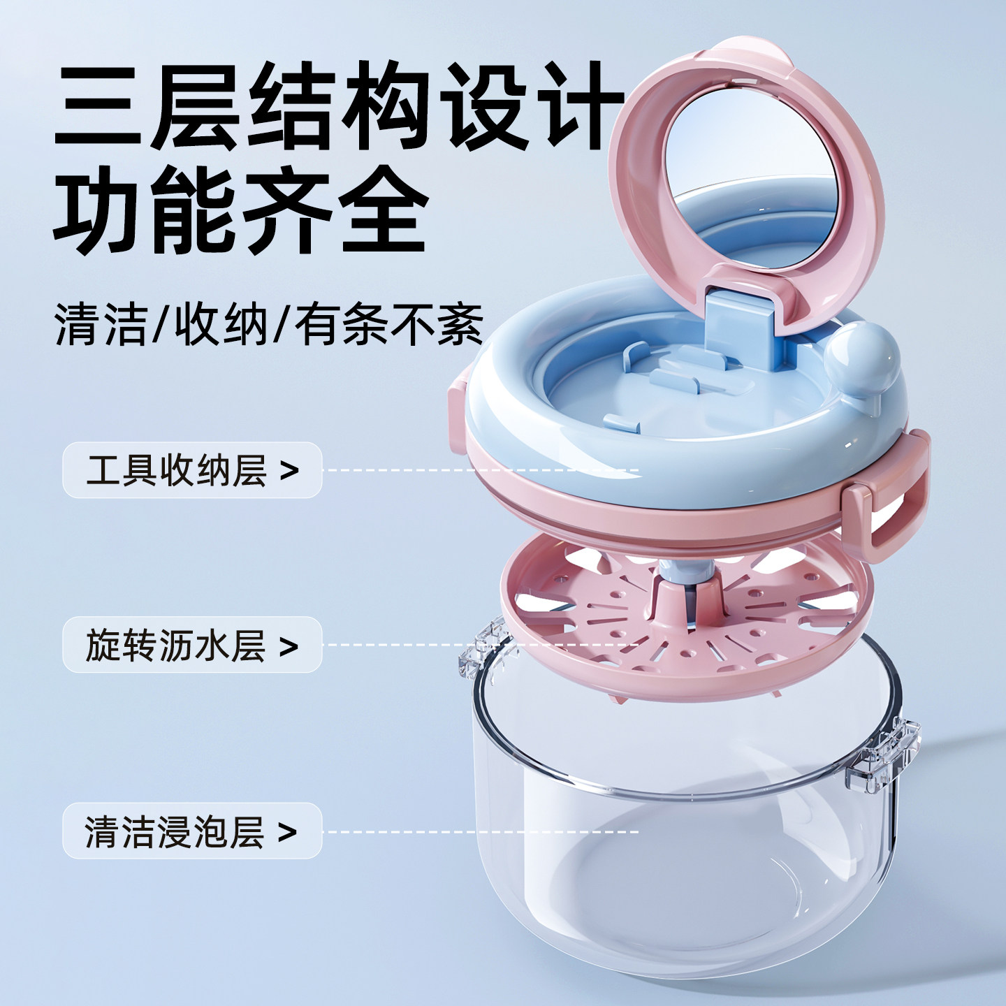 隐形牙套盒便携随身正畸保持器盒子小巧透气牙齿矫正器假牙收纳盒,淘宝优惠券,粉丝福利购,淘宝优惠卷