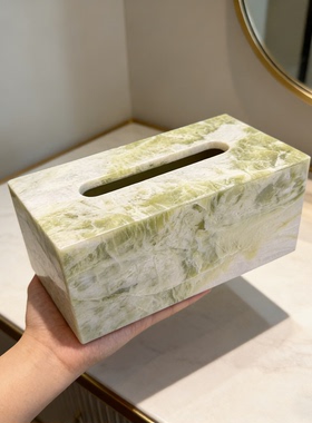 北欧风大理石卫浴五件套绿色托盘