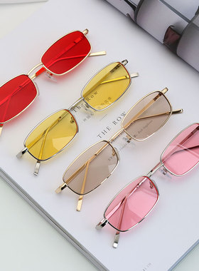 原宿复古风小框长方形近视墨镜