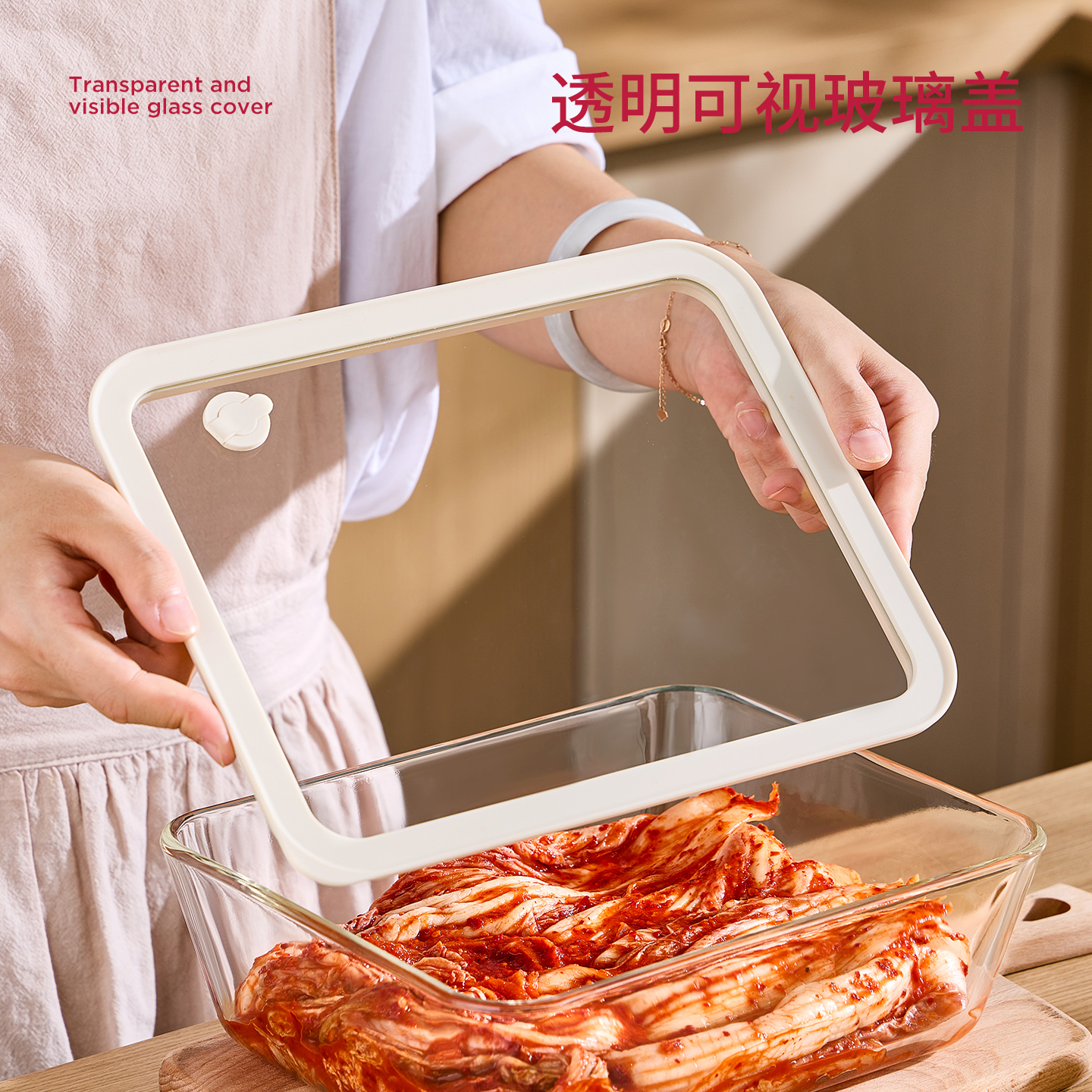 Kimchi pickle jar high borosilicate glass household