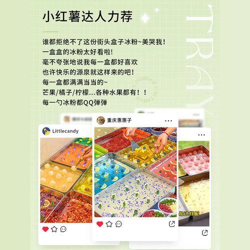 冰粉摆摊工具冰粉盘带盖不锈钢商用全套凉粉配料盒调料神器【Q】 - 图0