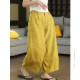Linen Slim Scimitar Pants Artistic Pants ແອວສູງ