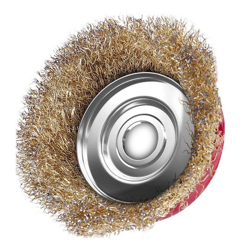 Bowl-shaped metal polishing thickened grinding wheel wire brush