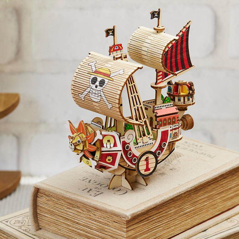海贼王千里阳光号拼装木质积木航海王前进梅利号船模男孩礼物正版,淘宝优惠券,粉丝福利购,淘宝优惠卷