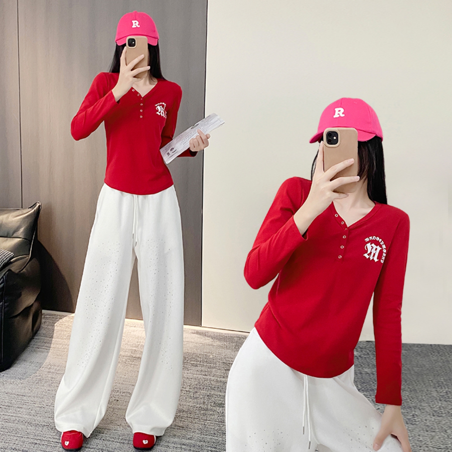 杨丽萍广场舞服装新款套装时尚运动宽松爵士舞裤子跳舞衣服表演服 - 图1