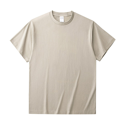 Glaygu250G日本重磅简约不透白色T恤纯棉圆领短袖t恤男女款打底衫-图3
