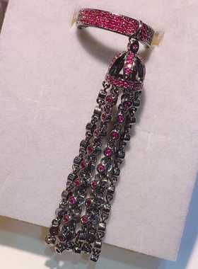 欧美时尚新款网红微镶流苏锆石