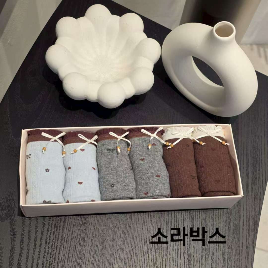 内裤Flora 女士均码韩国东大门代购 心形图案 6条一组 - 图2