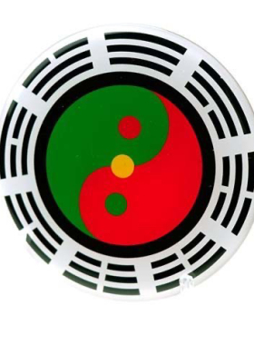 黄铜版22公分先天八卦太极墙房屋补角加高室摆件